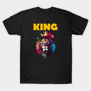 Lion With Crown "King" #2 T-Shirt